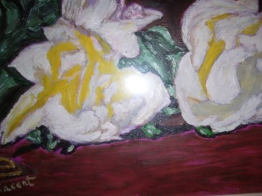 Pittura intitolato "peonie" da Vincent, Opera d'arte originale