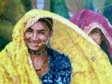 Pintura titulada "SMILE" por Imran Zaib, Obra de arte original