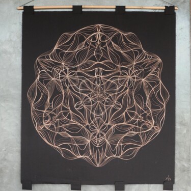 Textile Art με τίτλο "Flow" από Ina Melnik, Αυθεντικά έργα τέχνης, Ακρυλικό