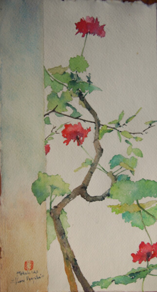 Painting titled "HARU MONOGATARI" by Iñaki Martinez De Arbulo, Original Artwork, Watercolor