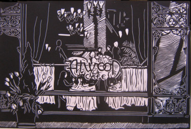 Drawing titled "The Atwood Cafe" by Inara Cedrins, Original Artwork, Architecture