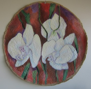 Painting titled "Orchids" by Inara Cedrins, Original Artwork