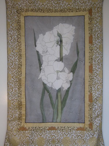 Painting titled "Amaryllis" by Inara Cedrins, Original Artwork, Other