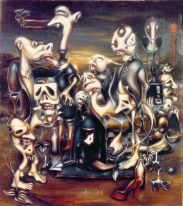 Картина под названием "Кавардак" - Алексей Ильин, Подлинное произведение искусства, Масло