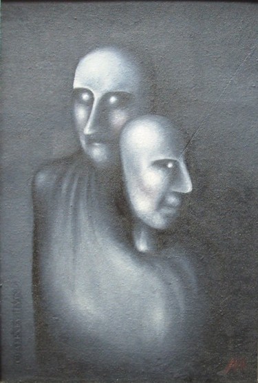 Картина под названием "Две куклы" - Алексей Ильин, Подлинное произведение искусства, Другой