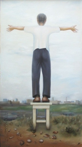 Картина под названием "Промзона" - Алексей Ильин, Подлинное произведение искусства, Другой