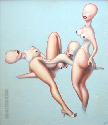 Картина под названием "Сон" - Алексей Ильин, Подлинное произведение искусства, Масло