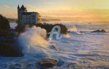 Photographie intitulée "Biarritz Villa Belza" par Inxau, Œuvre d'art originale, Photographie numérique