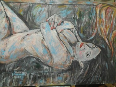 Pittura intitolato "2018 Nudo di donna" da Giovanni Incoronato, Opera d'arte originale