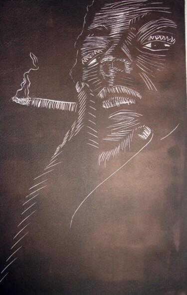 Картина под названием "Muerte disfrazada d…" - Indhira Pintora, Подлинное произведение искусства