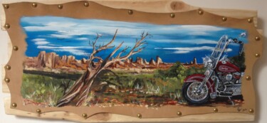 Painting titled "Break in arizona" by Graywolf Rm (Indian Héritage Arts), Original Artwork, Acrylic