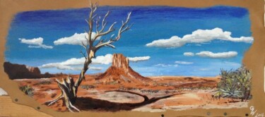Malerei mit dem Titel "Navaho lands" von Graywolf Rm (Indian Héritage Arts), Original-Kunstwerk, Acryl Auf Keilrahmen aus Ho…