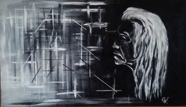 Картина под названием "Need to find the ci…" - Graywolf Rm (Indian Héritage Arts), Подлинное произведение искусства, Акрил У…