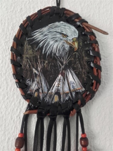 Painting titled "Eagle Spirit - mand…" by Graywolf Rm (Indian Héritage Arts), Original Artwork, Acrylic
