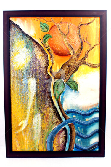 Painting titled "connection-of-soul-…" by Indrani Banerjee, Original Artwork