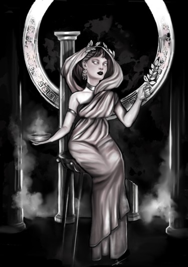 La Pythie Digitale Künste mit dem Titel "La Pythie" von Inesca, Original-Kunstwerk, 2D Digital Work