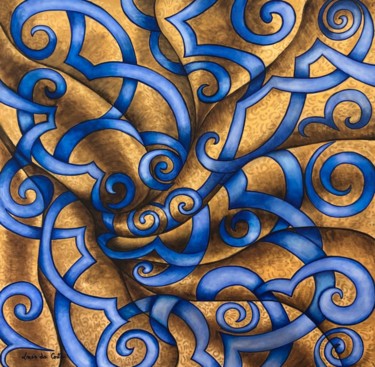 TRAMA DE FORMAS Y COLORES Картина под названием "TRAMA DE FORMAS Y C…" - Ines Da Costa, Подлинное произведение искусства, Акрил