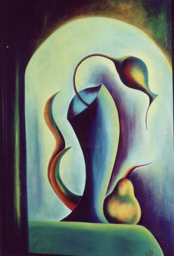 Painting titled "Seducción II" by Inés Diez, Original Artwork, Oil