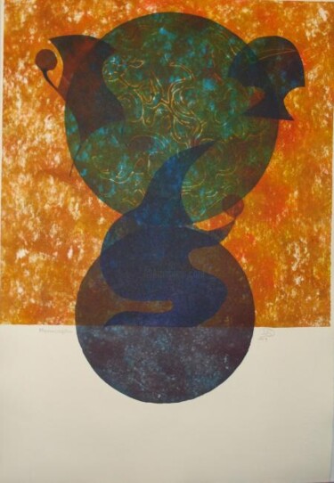 Printmaking titled "En el universo IV" by Inés Diez, Original Artwork, Other