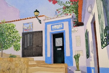 Painting titled "Recanto de Ferragud…" by Inês Dourado, Original Artwork, Watercolor