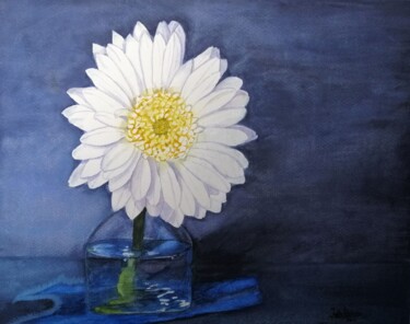 Painting titled "Gerbera" by Inês Dourado, Original Artwork, Watercolor