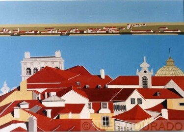 Pintura intitulada "Lisboa I (Lisbon)" por Inês Dourado, Obras de arte originais, Outro