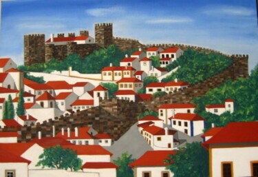 Картина под названием "Óbidos (XI) - A sma…" - Inês Dourado, Подлинное произведение искусства, Масло
