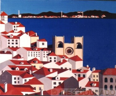 Pittura intitolato "Lisboa V (Lisbon)" da Inês Dourado, Opera d'arte originale, Altro