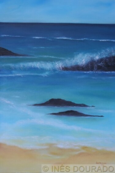 Painting titled "Há mar... (There is…" by Inês Dourado, Original Artwork, Oil