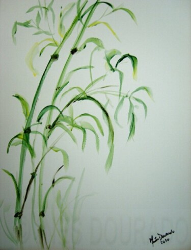 Painting titled "Bambu IV (Colecção…" by Inês Dourado, Original Artwork, Watercolor