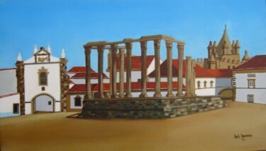 Pintura intitulada "Templo de Diana, Év…" por Inês Dourado, Obras de arte originais, Óleo