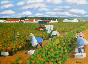 Pintura titulada ""A vindima" (Herd.P…" por Inês Dourado, Obra de arte original, Acrílico
