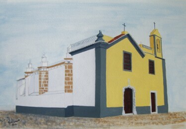 Malerei mit dem Titel "Igreja da Misericór…" von Inês Dourado, Original-Kunstwerk, Acryl