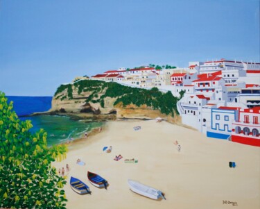 Schilderij getiteld "CARVOEIRO BEACH (Al…" door Inês Dourado, Origineel Kunstwerk, Acryl