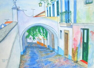 Painting titled "Cores de Beja (Colo…" by Inês Dourado, Original Artwork, Watercolor