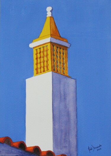Painting titled "Chaminé de Ferragud…" by Inês Dourado, Original Artwork, Acrylic