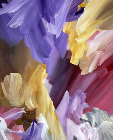 Pintura titulada "Elements of nature" por Ines Khadraoui, Obra de arte original, Acrílico Montado en Bastidor de camilla de…