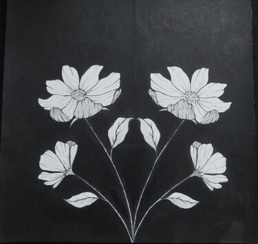 Disegno intitolato "Flores" da Inês Monteiro, Opera d'arte originale, Pennarello