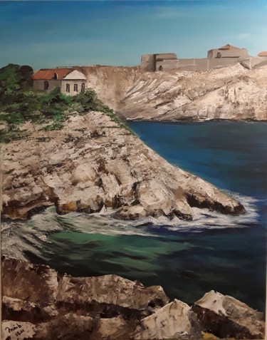 Peinture intitulée "Les belles îles du…" par Inès Ben Gadha Boufarès (Inès b.), Œuvre d'art originale, Acrylique