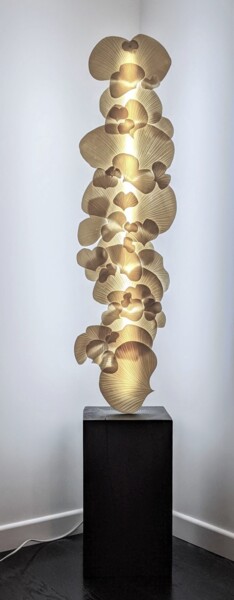 Sculpture titled "Gingko II" by Inès Dauxerre, Original Artwork, Ceramics