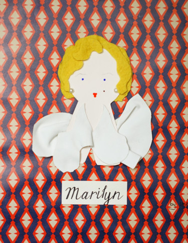 Handwerk mit dem Titel "Marylin" von Inès Dauxerre, Original-Kunstwerk