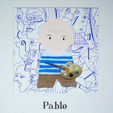 Artisanat intitulée "Mini Pablo" par Inès Dauxerre, Œuvre d'art originale