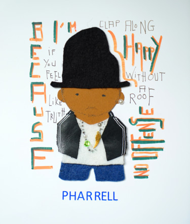 Artcraft titled "Pharrell" by Inès Dauxerre, Original Artwork
