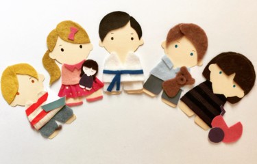 mini kids Artisanat intitulée "mini kids" par Inès Dauxerre, Œuvre d'art originale