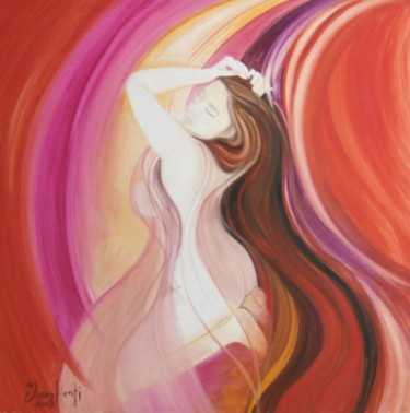 Painting titled "Ecstasy" by Inés Honfi, Original Artwork