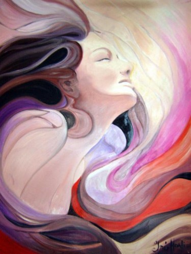 Painting titled "Flying Ecstasy" by Inés Honfi, Original Artwork