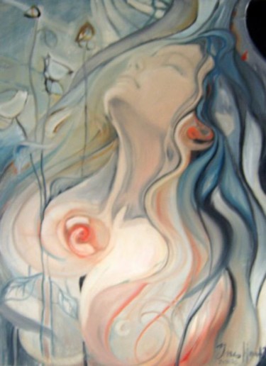 Painting titled "Flying in Ecstasy" by Inés Honfi, Original Artwork