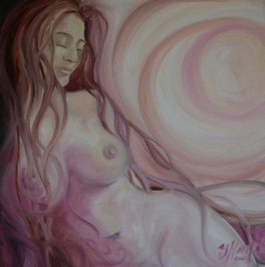 Painting titled "Waiting for Love" by Inés Honfi, Original Artwork