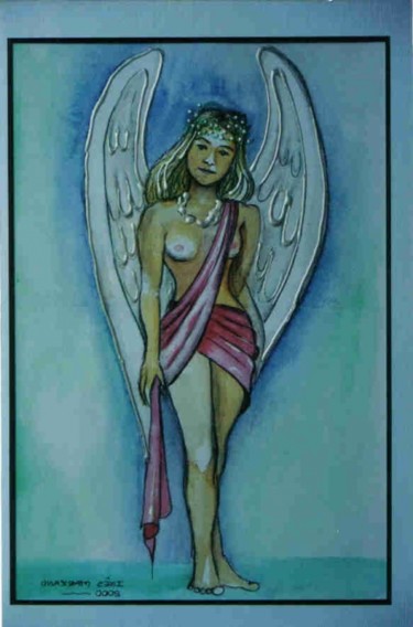 Pintura intitulada "Anjo" por Inês Marzano, Obras de arte originais