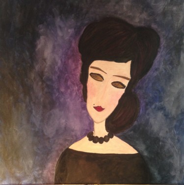 Peinture intitulée "Autoportrait 1" par Agnès, Œuvre d'art originale, Aquarelle
